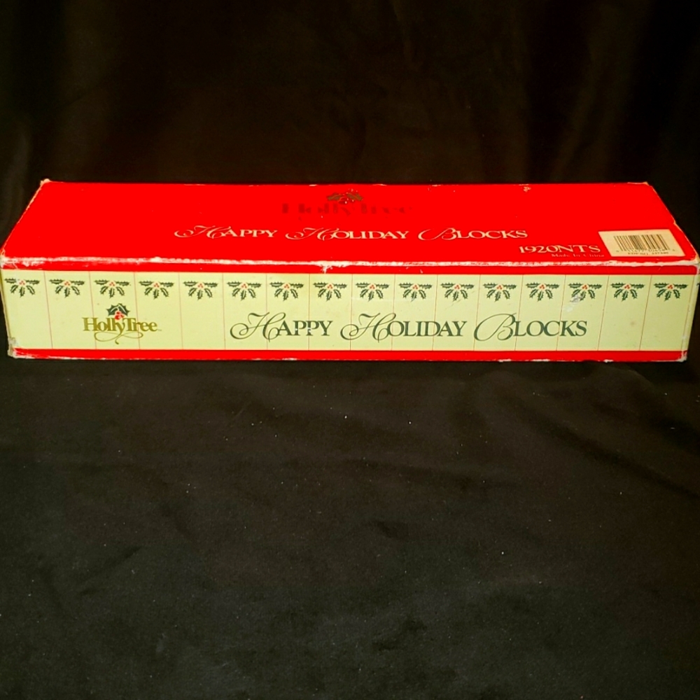 Holly Tree Happy Holiday Blocks